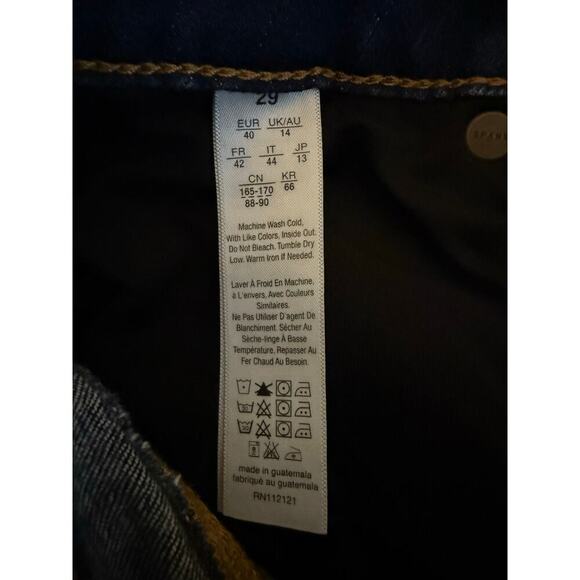 SPANX The Slim-X Straight Denim Jeans Women’s Size 29 Blue Dark Wash Stretch - Picture 6 of 6